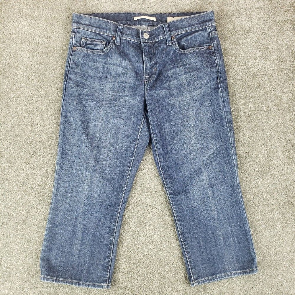 Gap Jeans Sz 8 (31x20) Womens Capri Crop Mid Rise Blue Stretch Denim Pants
